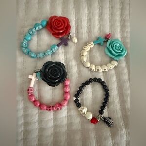 Dia de los muertos adults bracelets